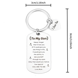BOMEON Son Gifts, Son Gifts from Mum, Son Keyring from Mum, Gifts for Son, Son in Law Gifts, Mun and Son Gifts, Adult Son Christmas Son Gift Ideas, Son's Birthday Present, Son's Christmas Son Present