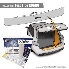 Lackschutzshop - Boot Sill Protection Paint Protection Film Suitable for Fiat Tipo Estate - Protective Film Edge Protection Paint Protection Transparent 150µm incl. Squeegee