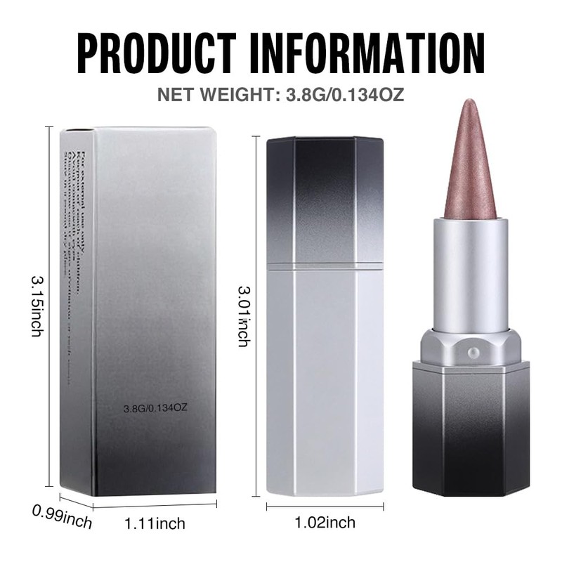 FeiCuiYun Champagne Metallic Lipstick & Lip Liner Combo For Women
