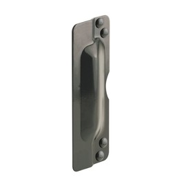 Prime-Line U 9504 Steel Latch Guard Plate Cover for Out-Swinging Doors, Bronze (Single Pack)