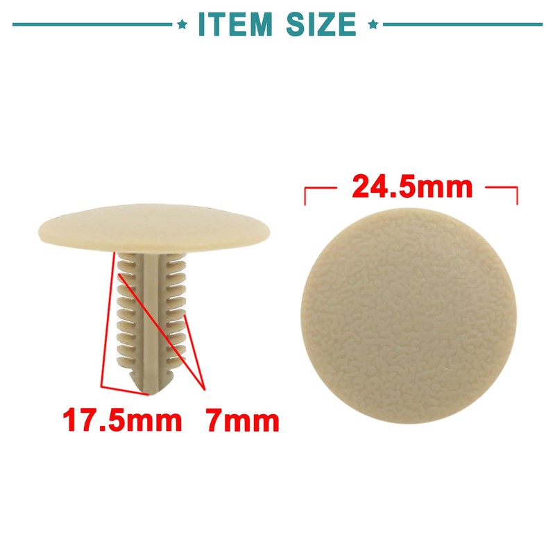 ACROPIX Universal 7mm Hole 24.5mm Head Car Plastic Trim Door