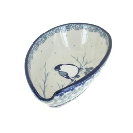 Blue Rose Polish Pottery Bluebird Small Spoon Rest