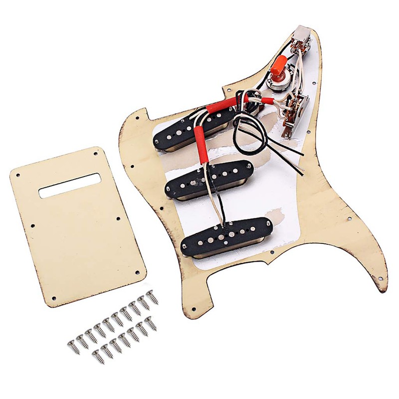 Alnicov 3-Ply Prewired Loaded Pickguard Scratchplate Backplate with SSS Alnico