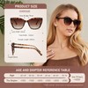 PUBOWT Bifocal Reading Sunglasses for Women Oversized Cat-eye Fashion Sun