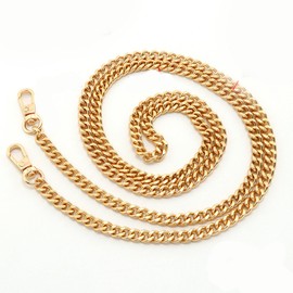 sundrerfect ​​1.2 m Bag Strap Gold - Removable Bag Chain with Metal Hook, Adjustable Shoulder Strap for Handbags, Shoulder Bag & Bag Accessories, 6 mm Width