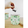 Purely Home Kitchen Herbs Tea Canister - White & Green