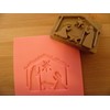 Nativity scene stamp for soap pottery polymer clay and more