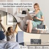 Mesqool Digital Alarm Clock, with Calendar Temperature and Humidity, Loud