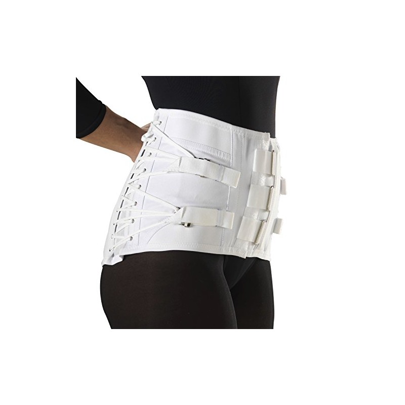 Truform-OTC Lumbosacral Support, Spinal Disk Back Brace, Adjustable Front, Short,