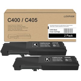 LOVPAIN VersaLink C400/C405 Black Extra High Capacity Toner Cartridge 2 Pack (10,800 Page/Pack) - Lvan Compatible 106R03536 Toner Cartridge Replacement for Xerox VersaLink C400 C405 Printer