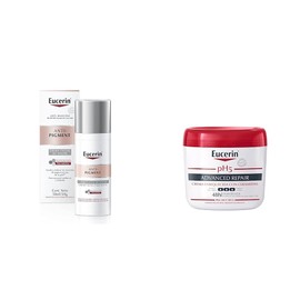Eucerin Crema facial hidratante noche anti manchas Anti Pigment, 50ml + Crema Intensiva Ph5 Advanced Repair, 450 Ml, color, 450 ml, pack of/paquete de