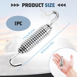 Kickstand Spring Replacement, 4inch Motorcycle Stand Spring for Touring 2007-2024, Softail 2007-2018, Compatible with Road Glide, King, Street Glide, Electra Glide, Tri Glide, Ultra Limited (Silver)