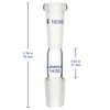 Labasics Reducing Glass Adapter, Borosilicate Glass Outer Size 10/30 to