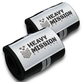 Heavy Mission Wrist Wrap, Wrist Support, Weight Training, 2-Piece Set, 23.6 x 3.1 inches (60 x 8 cm), Muscle Training, Wrist Strap, Wrist Fixation, Weight Training (Gray)