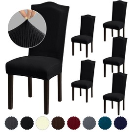 Fafua Chair Covers, Stretch Dining Room Chair Covers Set of 6, Removable Washable Chair Covers for Dining Chairs, Dining Chair Slipcovers for Dining Room, Hotel, Ceremony