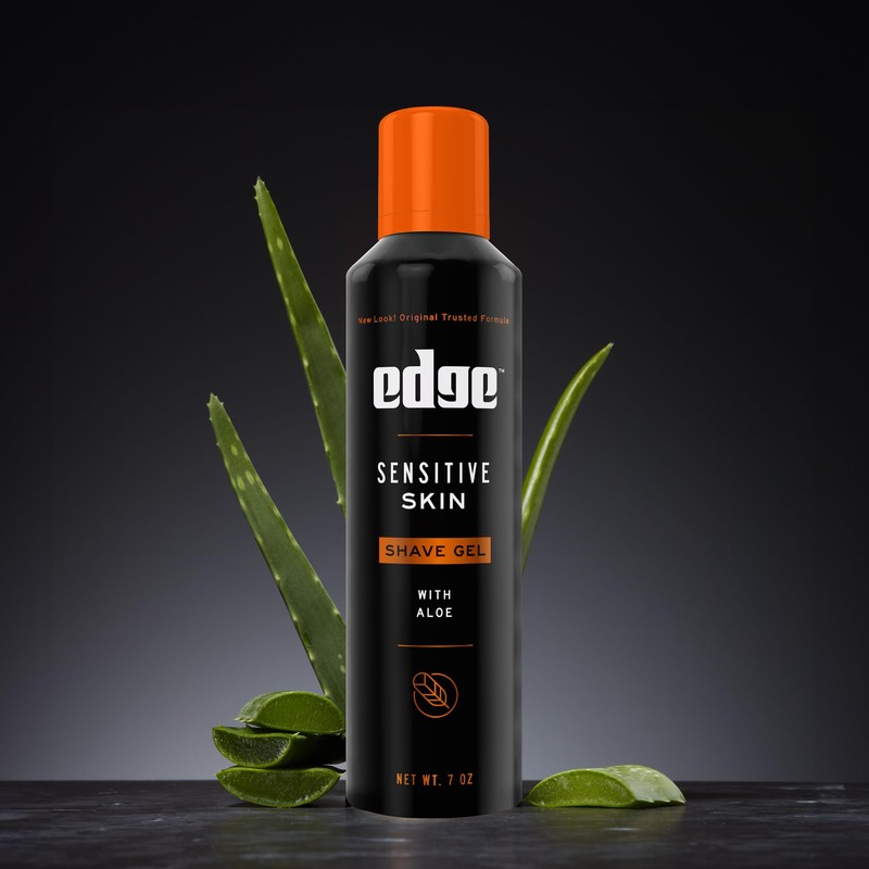 Edge Shaving Gel for Men, Sensitive Skin with Aloe, (6