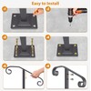 Zwinz Handrail Railing 38.8‘’H, Single Post Handrail Fits 1 or