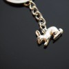Unbranded 3D Cute Bunny Rabbit Cottontail Silver Pendant Charm Keychain