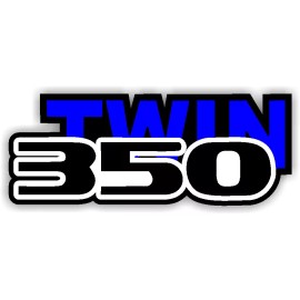 Factory EFX Twin 350 Decals fits Yamaha Banshee 350 87-04 Black and Blue Plastic Stickers