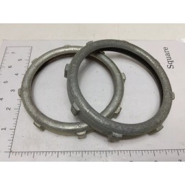 Unbranded LOT OF 2 MALLEABLE IRON LOCKNUTS 4" (NOS)