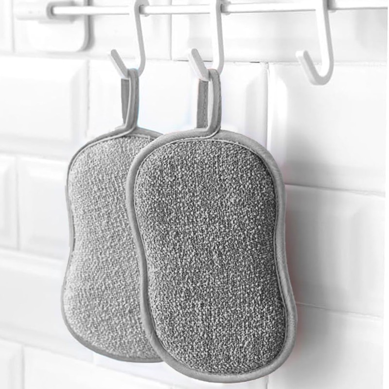 MEXRUMI Pack of 2 Washing Up Sponges, Washable and Reusable
