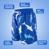 BIG ELEPHANT Pack of 2 Boys' Swimming Shorts with Compression
