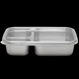 U Konserve Rectangle 3 Compartment Stainless Steel Food Container 705ml/24oz