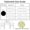 VVA Round Lemon Tablecloth Waterproof Washable Wipeable Resistant Polyester Lemon