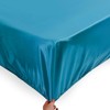 ROOEE Satin Silk Fitted Sheet with Pillowcase Set Breathable Soft