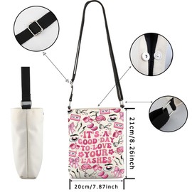 WCGXKO Lash Artist Crossbody Bag Beauty Lashes Gift Makeup Artist Gift Makeup Lover Gift (Lashes Cro CA)