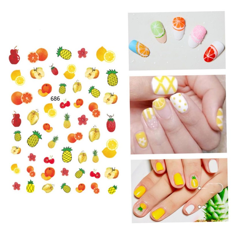 FOMIYES 2sets Easy Stickers Fruit Pattern for Christmas Party 12sheets*2