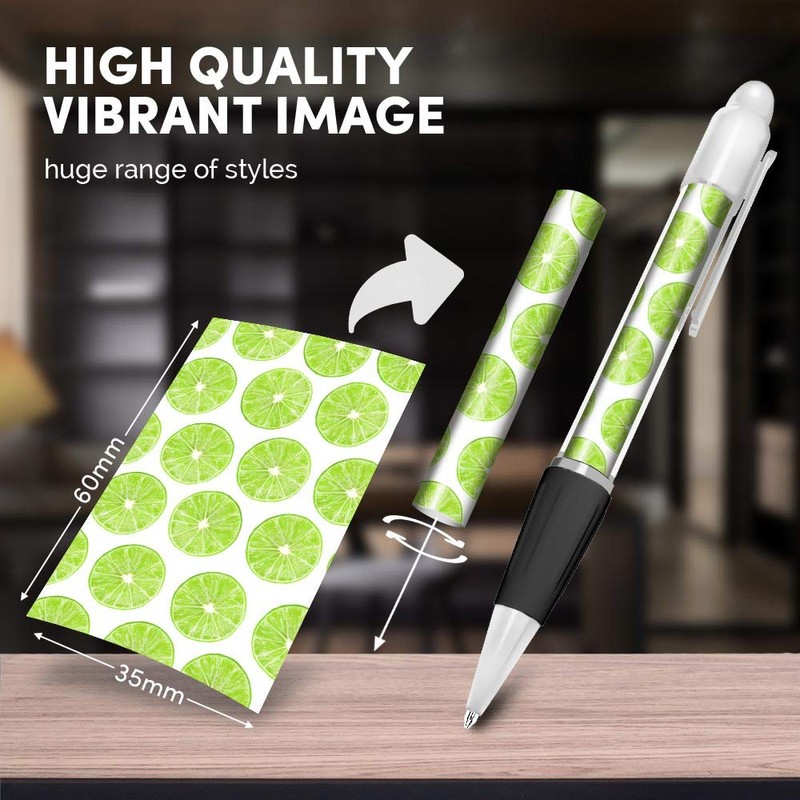 Beautiful and comfortable White Ballpoint Pen(Black Ink) - Juicy Green