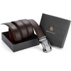 BOSTANTEN Men's Leather Ratchet Dress Belt with Automatic Sliding Buckle
