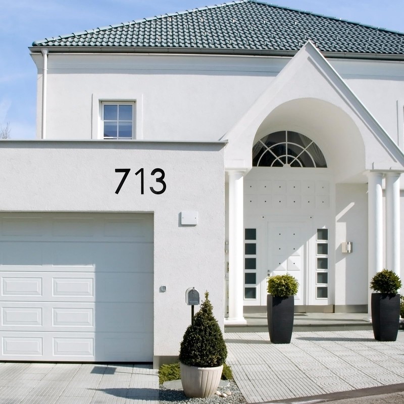 JAONLD House Number Sign Black Acrylic House Number with Screws,