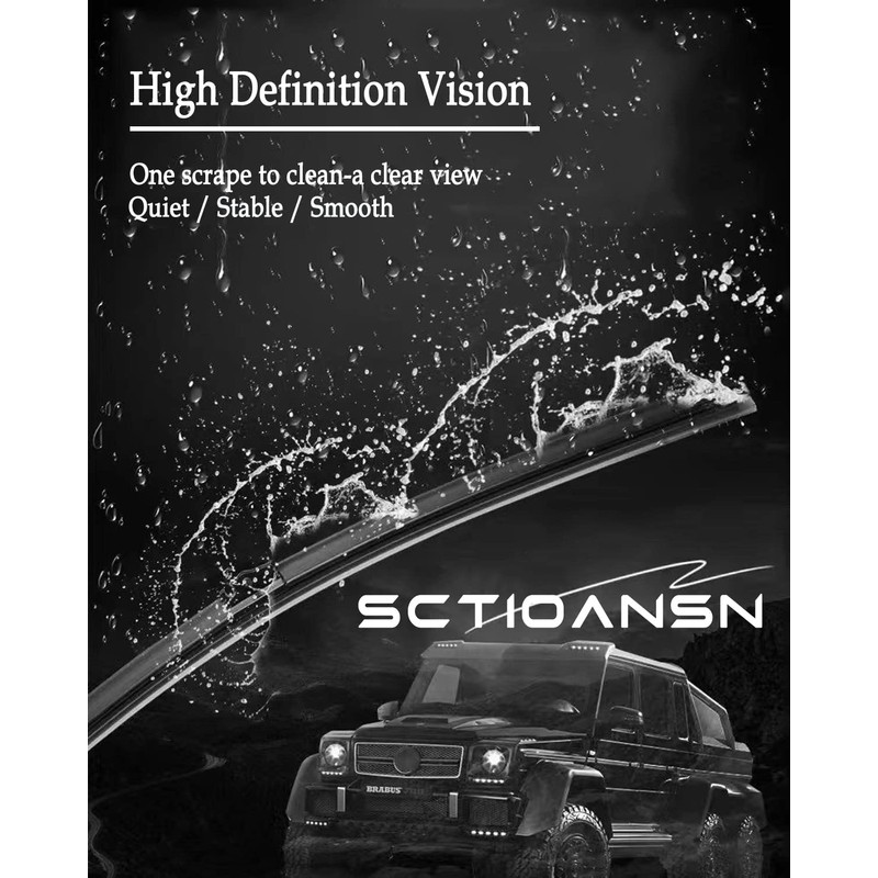 Sctioansn 3 Wipers Set-26"+22" Front Windshield Wipers and 11" Rear
