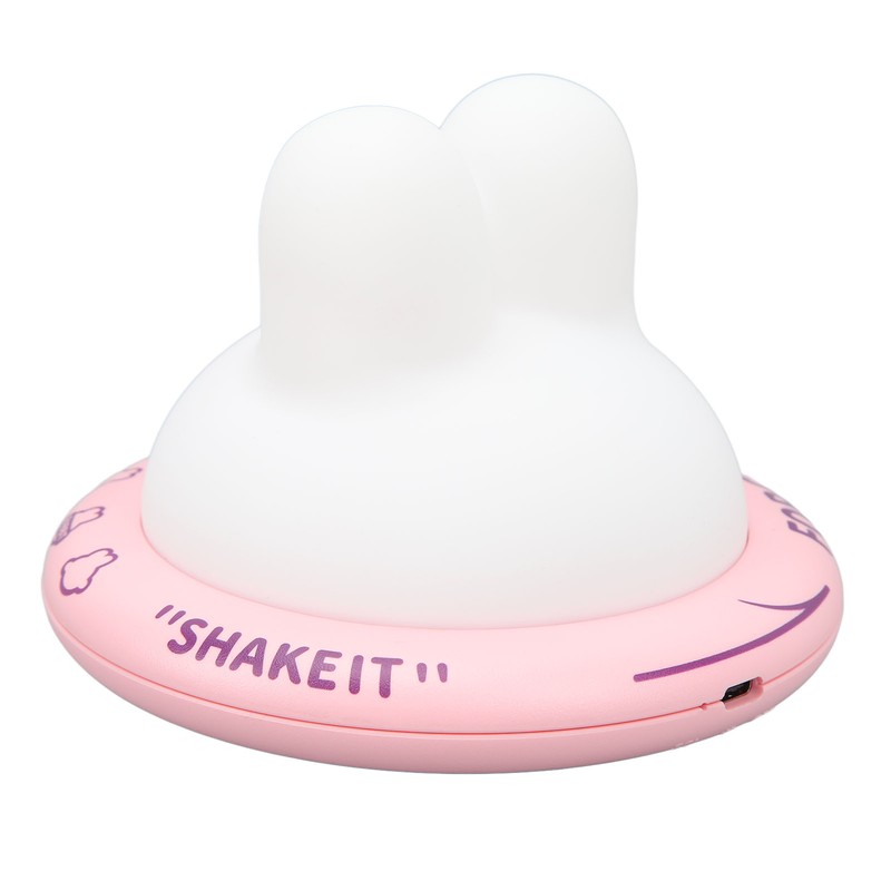 Cute Bunny Night Light Rechargeable 3 Levels Warm Light Soft