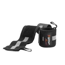 Gasp Wrist Strap, Wrist Bandage from The Hardcore Series, Color:Black/Gray, Size:Universal - 1 Pair