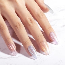 Gellen Base Coat Nail Polish with Calcium, Quick Air Dry Pastel Pink Nail Base Coat for Strengthening Weak, Breaking, Brittle Nails, No UV Light Needed, 15ml / 0.51 fl.oz