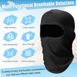Fivali 6 Pack Balaclava Ski Face Mask: Cooling Neck Gaiter Full Head Mask for Men Women