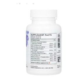 Thorne Basic Nutrients Multivitamínico 60 Capsulas Hecho Usa Sin Sabor