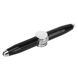 RiToEasysports Fidget Pen Spinner Pen, Help Thinking Ballpoint Pen with LED Light for Business Adults, Students and Children for Stress Relief (Black)