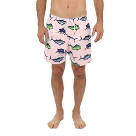 UZZI Men's Swordfish Swim Shorts, Pink, Large