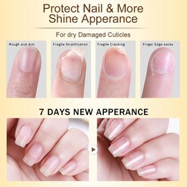 Jojoba Nail Cuticle Oil with Vitamin E & B | 15ml Soothing Moisturizer for Dry, Rough Nails | Effective Nail Care Repair with Dropper Design