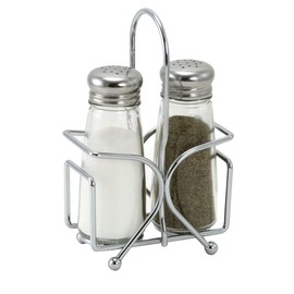 Salt and Pepper Shaker Set with Rack