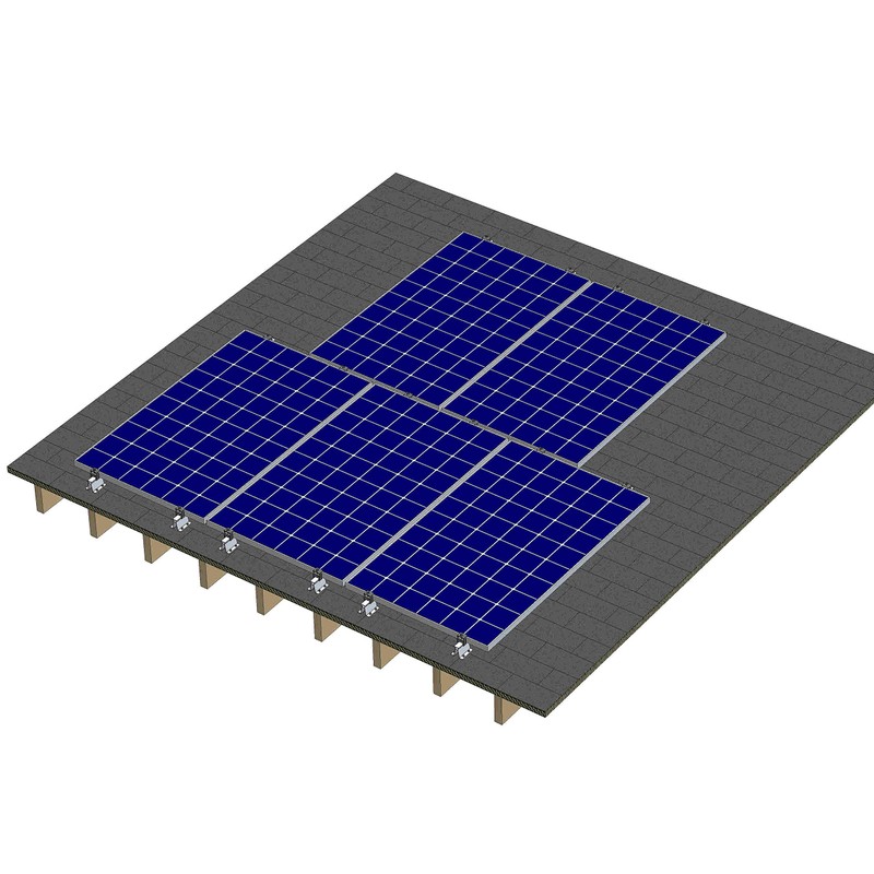 MageFoot End Clamp Solar Mounting Racking Kit for Composite Asphalt