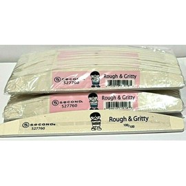 NAIL FILE ROUGH & GRITTY 100/100  (5)SECOND 527760 (25 PIECES) Grit Double Side