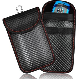 GOODEN ATIM Upgraded Faraday Bag for Key Fob (2 Pack),Premium Faraday Key Fob Protector– Car RFID Signal Blocking, Car Security Protection Pouch, Anti-Theft Pouch, Anti-Hacking Case Blocker-Black.