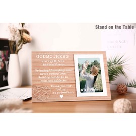 Godmother Photo Frame Keepsake From Godchild-Baptism Gift for Godmother-Mother's Day Gift for Godmother-Birthday Christmas Gift for Godmother-Thank You for Being My Godmother-Picture Frame Gift