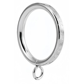 ZHHGTTUY Thick Metal Eyelet Curtain Rings with Ancient Script Engraving,1.73-Inch Inner Diameter, for Rods up to 1.5-Inches, Decorative Drapery Hardware (Satin Nickel-28pcs)
