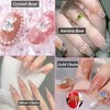 Crystal Nail Charms Set - Rhinestones, Pearls, Flowers, Bows, Chains